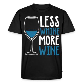 Verre à vin de vin - T-shirt Premium bio Homme - noir - Devant - Nico (187cm)