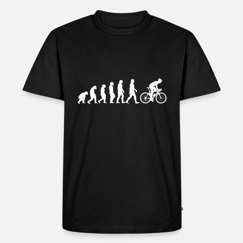 Fahrrad Evolution - Männer Premium Bio T-Shirt - Schwarz