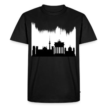 Berlin Allemagne Skyline City - T-shirt Premium bio Homme - noir - Devant - Nico (187cm)