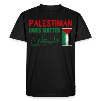 Palestinian Lives Matter - Men's Premium Organic T-Shirt - black - Front - Nico (187cm)