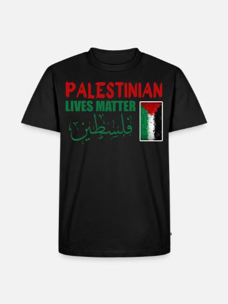 Palestinian Lives Matter - Männer Premium Bio T-Shirt - Schwarz