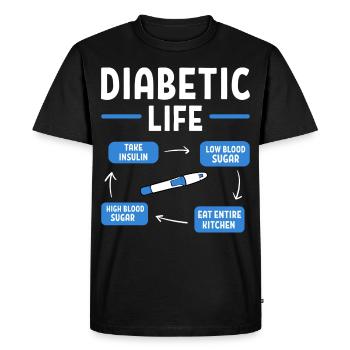 Diabetiker Insulin - T-shirt Premium bio Homme - noir - Devant - Nico (187cm)