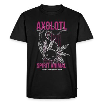Axolotl est mon cadeau amphibie d’animal spirituel - T-shirt Premium bio Homme - noir - Devant - Nico (187cm)