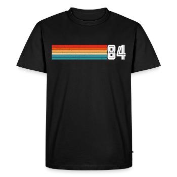 T-shirt rétro 1984 84 vintage 1984 - T-shirt Premium bio Homme - noir - Devant - Nico (187cm)