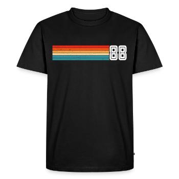 T-shirt rétro 1988 88 vintage 1988 - T-shirt Premium bio Homme - noir - Devant - Nico (187cm)