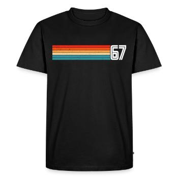 T-shirt rétro 1967 67 vintage 1967 - T-shirt Premium bio Homme - noir - Devant - Nico (187cm)