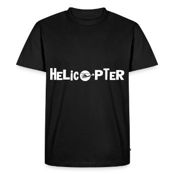 Pilote de sauvetage pilote d'hélicoptère - T-shirt Premium bio Homme - noir - Devant - Nico (187cm)
