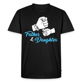 Bronntanas Athair agus Iníon Love Hands - T-shirt Premium bio Homme - noir - Devant - Nico (187cm)