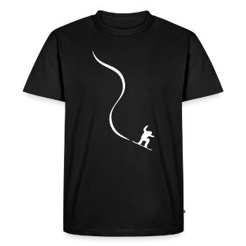Snowboard Carver Deep Snow Powder Carv Spray - T-shirt Premium bio Homme - noir - Devant - Nico (187cm)