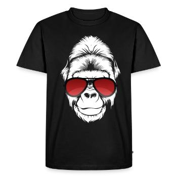 Dearadh Bronntanais Gile Cool Lunettes de soleil Gorilla - T-shirt Premium bio Homme - noir - Devant - Nico (187cm)