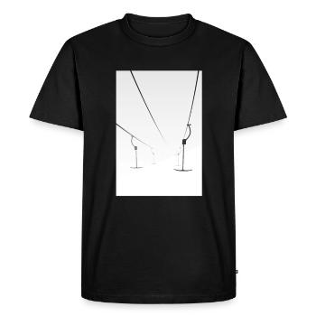 Téléski d’ancrage Ascenseur de ski Vacances d’hiver Ski - T-shirt Premium bio Homme - noir - Devant - Nico (187cm)