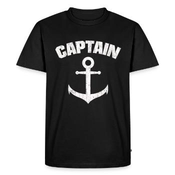 ANCRE CAPITAINE ANCRE ANCRE CAPITAINE BATEAU MARIN PRÉSENT - T-shirt Premium bio Homme - noir - Devant - Nico (187cm)