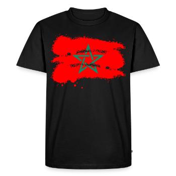 Maroc - T-shirt Premium bio Homme - noir - Devant - Nico (187cm)