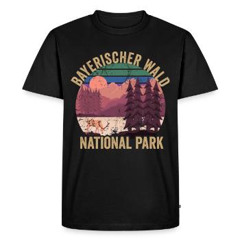Bavarian Forest National Park - Men's Premium Organic T-Shirt - black - Front - Nico (187cm)