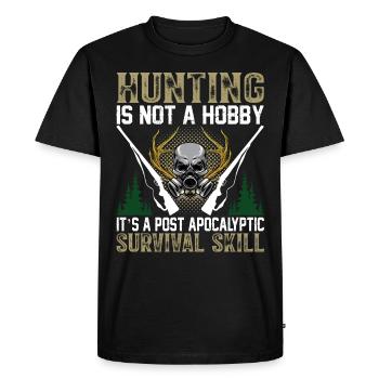 Hunting I Chasse I Chasse n’est pas un hobby - T-shirt Premium bio Homme - noir - Devant - Nico (187cm)