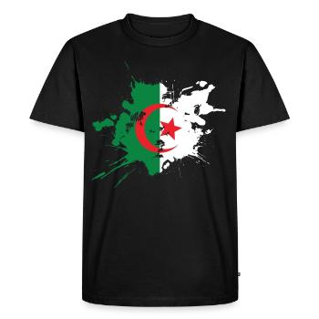 Algérie - T-shirt Premium bio Homme - noir - Devant - Nico (187cm)