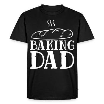 Boulangerie Papa Boulanger boulangerie pâtisserie boulangerie boulangerie - T-shirt Premium bio Homme - noir - Devant - Nico (187cm)
