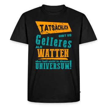 I LOVE WATTEN Watteln Wattlung Cartes - T-shirt Premium bio Homme - noir - Devant - Nico (187cm)