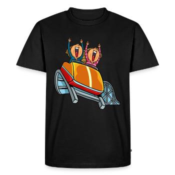 Montagnes russes affaires à thème parc de foire cadeau - T-shirt Premium bio Homme - noir - Devant - Nico (187cm)