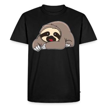 Sloth Relax Paresseux Sweet Animal Love Gift - T-shirt Premium bio Homme - noir - Devant - Nico (187cm)