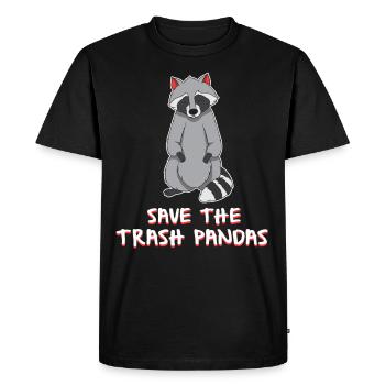 Raccoon Sweet little bear bear animal love gift - Men's Premium Organic T-Shirt - black - Front - Nico (187cm)