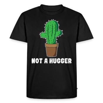 Cactus Cactus Hug Cactus Family Gift - Men's Premium Organic T-Shirt - black - Front - Nico (187cm)