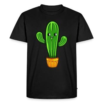 Cactus Cactus Hug Cactus Family Gift - Men's Premium Organic T-Shirt - black - Front - Nico (187cm)