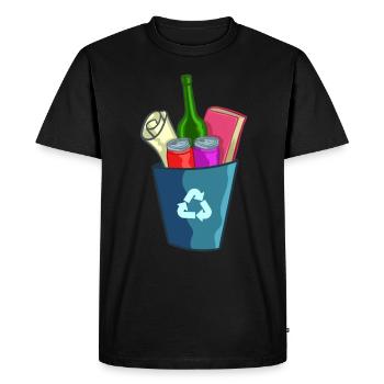 Recyclage Protection de l'environnement Cadeau Mondial Sauver l'environnement - T-shirt Premium bio Homme - noir - Devant - Nico (187cm)