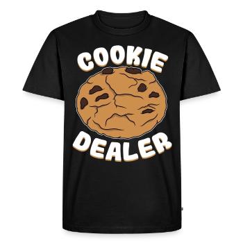 Biscuit Biscuit Cookie Dealer Baker Boulangerie Cadeau - T-shirt Premium bio Homme - noir - Devant - Nico (187cm)