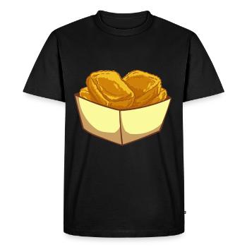 Chicken Nugget Nug Nuggs Fast Food Gift - Men's Premium Organic T-Shirt - black - Front - Nico (187cm)