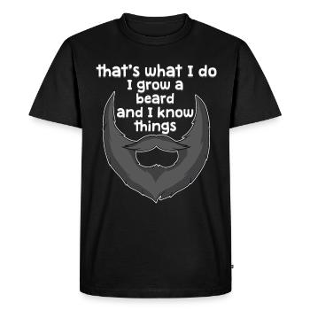 Bart Barbe Barbu Hipster Barbe Cadeau - T-shirt Premium bio Homme - noir - Devant - Nico (187cm)