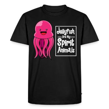 Méduse méduse doux méduse amoureux de la mer cadeau - T-shirt Premium bio Homme - noir - Devant - Nico (187cm)