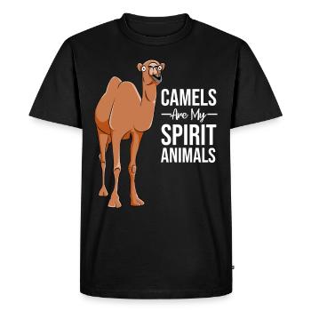 Camel Camel Animal Love Lover Gift - Men's Premium Organic T-Shirt - black - Front - Nico (187cm)