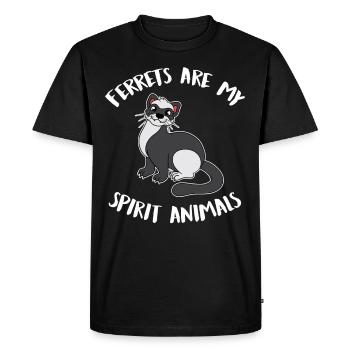 Frettchen Douceurs Drôles Amants Animaux de compagnie Cadeau - T-shirt Premium bio Homme - noir - Devant - Nico (187cm)