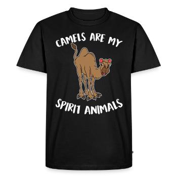 Camel Camel Animal Love Lover Gift - Men's Premium Organic T-Shirt - black - Front - Nico (187cm)