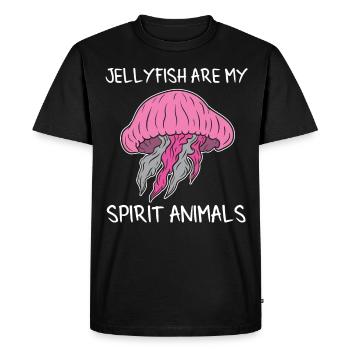 Méduse méduse doux méduse amoureux de la mer cadeau - T-shirt Premium bio Homme - noir - Devant - Nico (187cm)