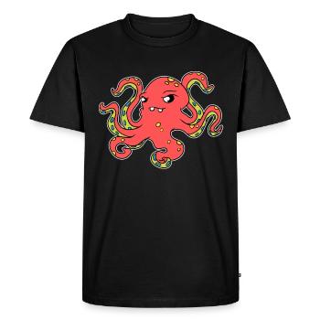 Octopus poulpe poulpe poisson cadeau - T-shirt Premium bio Homme - noir - Devant - Nico (187cm)