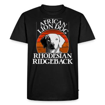 Rhodesian Ridgeback "African Lion Dog" - Men's Premium Organic T-Shirt - black - Front - Nico (187cm)