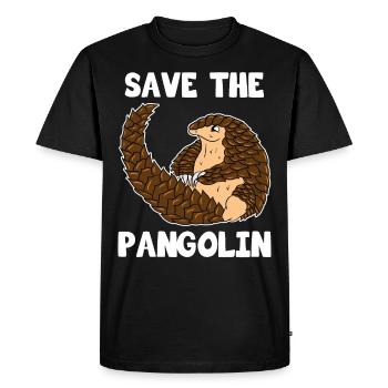 Pangolin Pangolin Récupération d'un cadeau animal rare - T-shirt Premium bio Homme - noir - Devant - Nico (187cm)