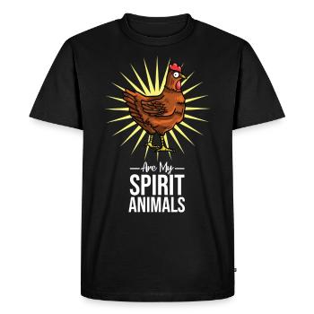 Poulet fermier poules cadeau chuchoteur poulet coq - T-shirt Premium bio Homme - noir - Devant - Nico (187cm)