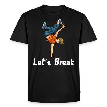 Breakdance Breaking Breaker Hip Hop Break Gift - Men's Premium Organic T-Shirt - black - Front - Nico (187cm)