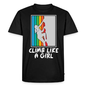 Cadeau d'escalade escalade escalade escalade gym - T-shirt Premium bio Homme - noir - Devant - Nico (187cm)
