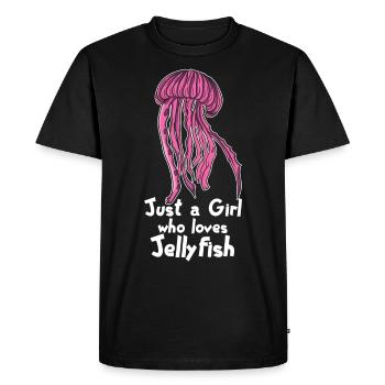 Cadeau de mer amoureux de méduses - T-shirt Premium bio Homme - noir - Devant - Nico (187cm)