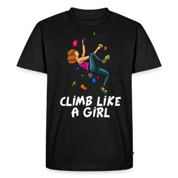 Cadeau d'escalade escalade escalade escalade gym - T-shirt Premium bio Homme - noir - Devant - Nico (187cm)
