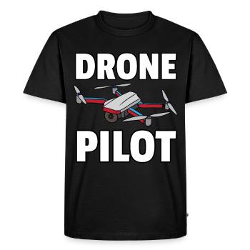 Drone pilot model airplane flight fly gift - Men's Premium Organic T-Shirt - black - Front - Nico (187cm)