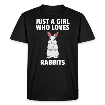 Bunny Rabbit Dwarf Rabbit Sweet Rex Gift - Men's Premium Organic T-Shirt - black - Front - Nico (187cm)