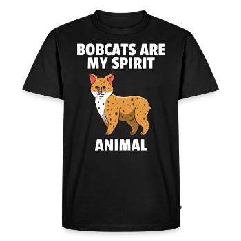 Lynx Sauvage Doux Drôle Prédateur Cadeau - T-shirt Premium bio Homme - noir - Devant - Nico (187cm)