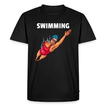 Schwimmen Schwimmer Wassersport Lustiges Geschenk - T-shirt Premium bio Homme - noir - Devant - Nico (187cm)