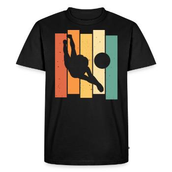 Volleyball Volleyballspiel Vintage Retro - Männer Premium Bio T-Shirt - Schwarz - Vorne - Nico (187cm)