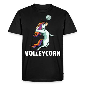 Joueur de volleyball licorne de volleyball - T-shirt Premium bio Homme - noir - Devant - Nico (187cm)